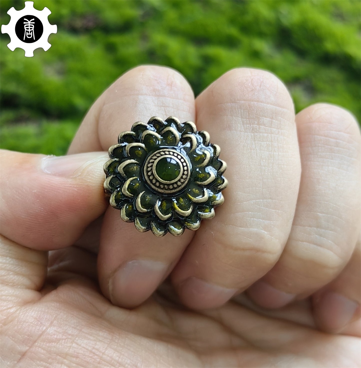 Cloranthy Ring Metal Punk Adjustable Open Ring