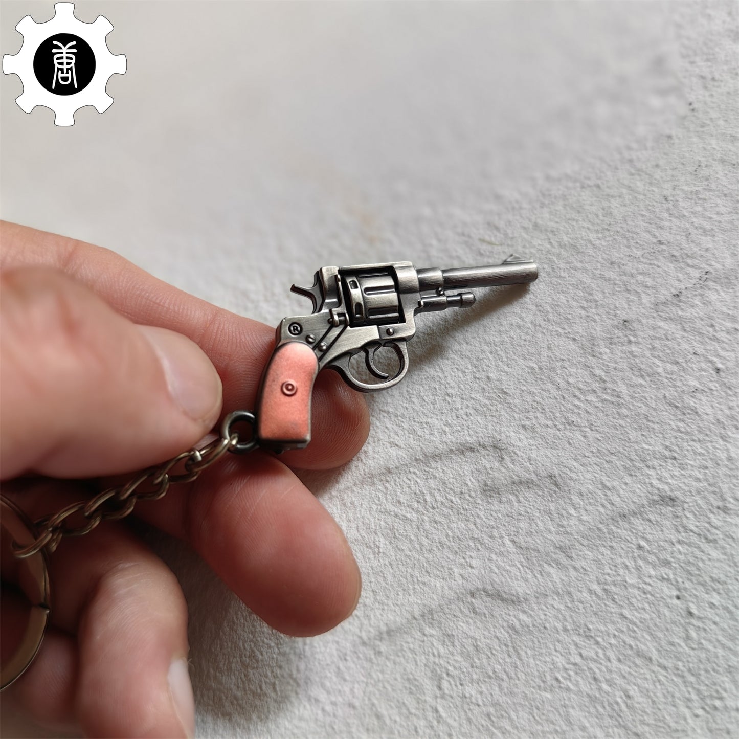 Mini 1895 Revolver Pistol Metal Keychain