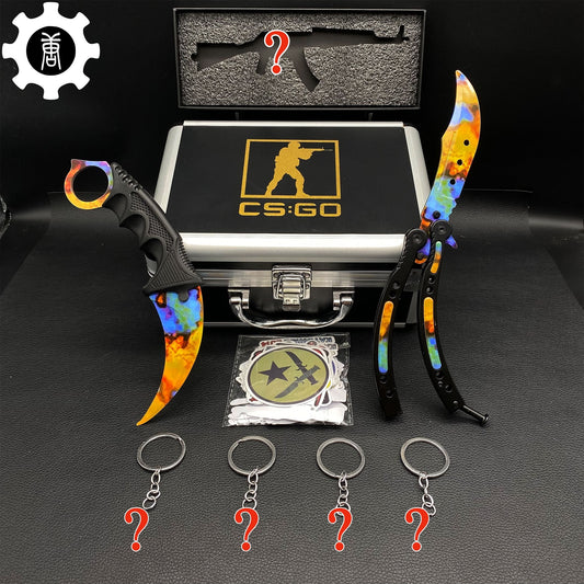 Case Hardened Skin Balisong & Karambit & Stickers & Keychains & AK With Case