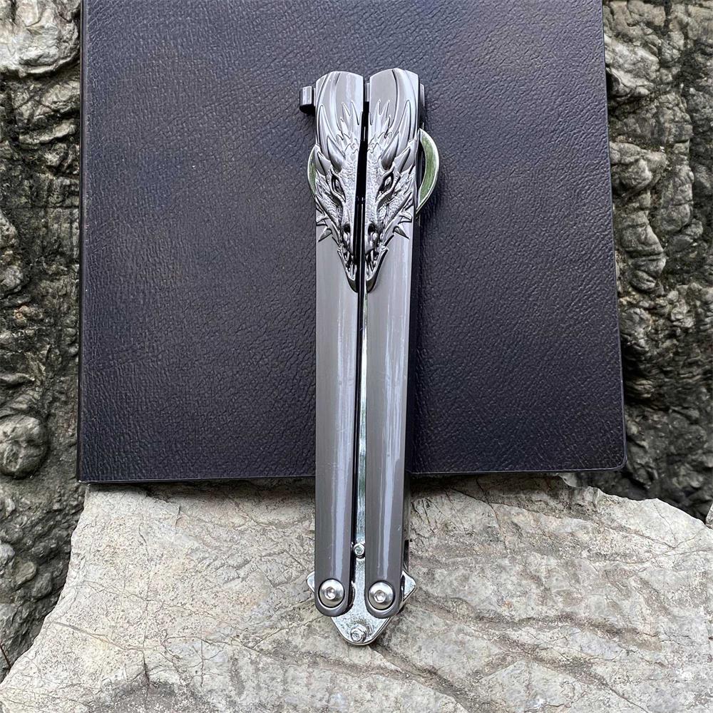 Dragon Head Totem & Sword Metal Balisong Bottle Opener