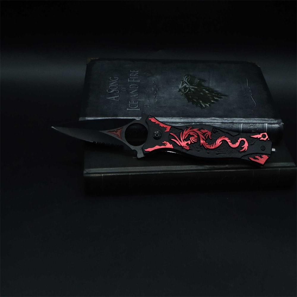 Dragon Totem Skeleton Folding Knife