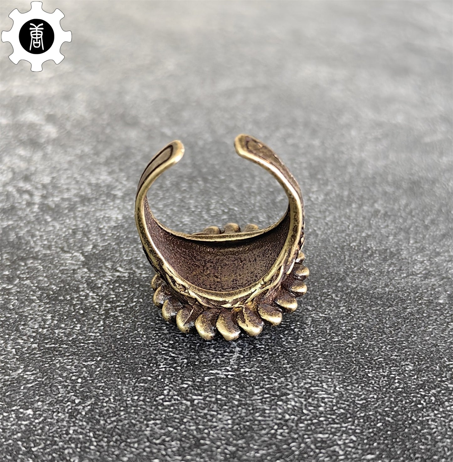 Cloranthy Ring Metal Punk Adjustable Open Ring