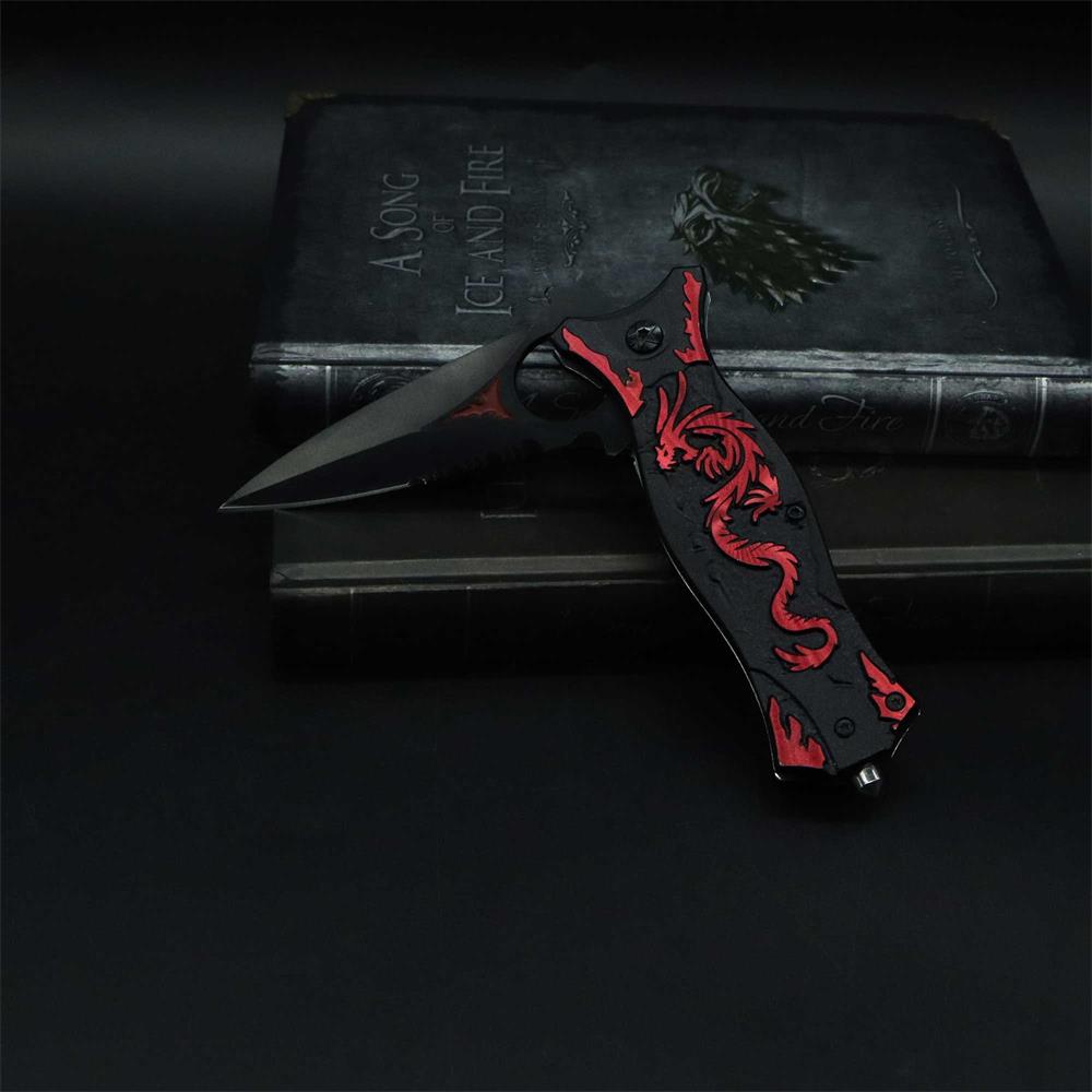 Dragon Totem Skeleton Folding Knife