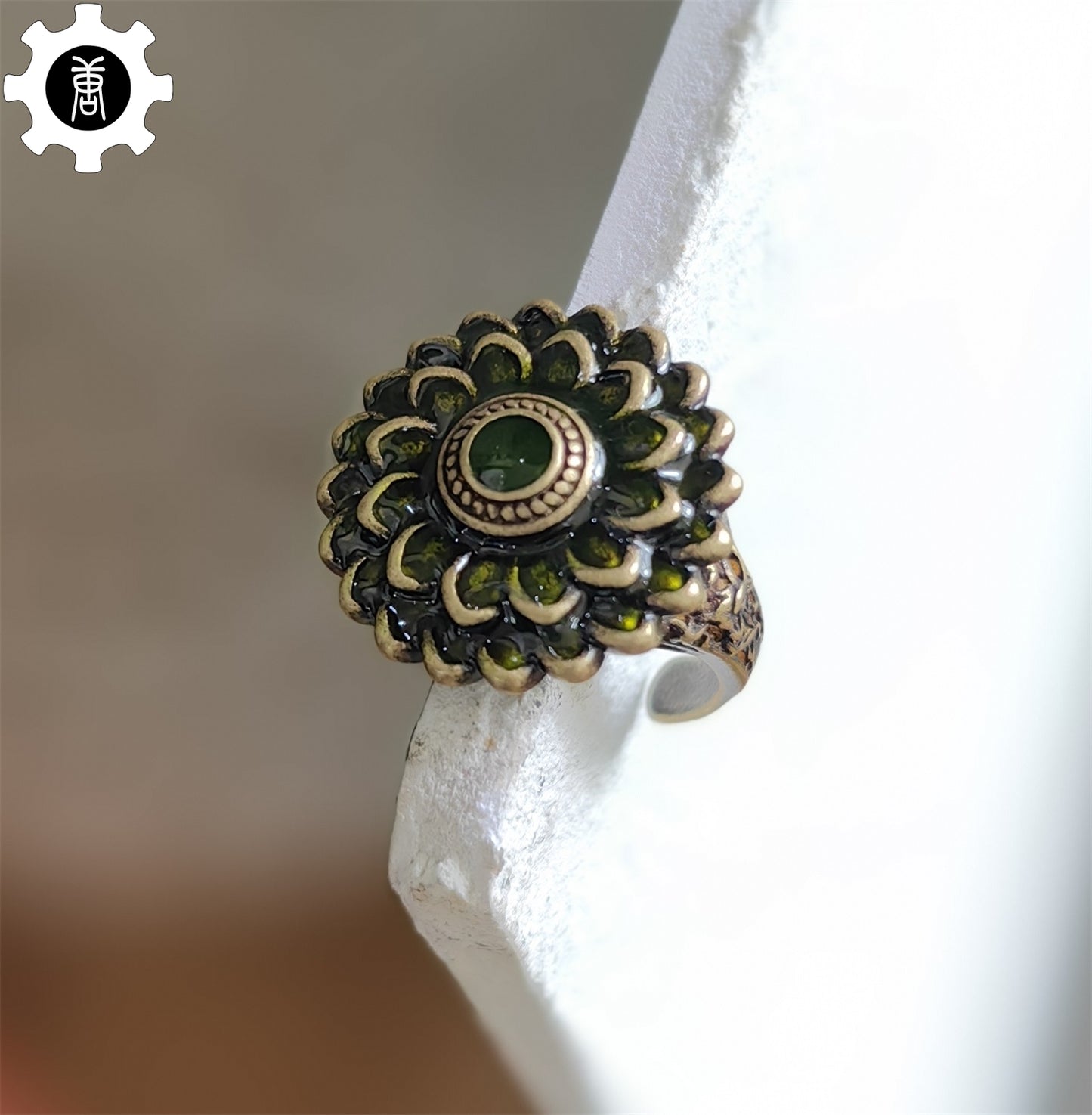 Cloranthy Ring Metal Punk Adjustable Open Ring