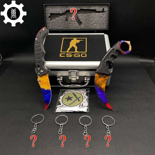 Marble Fade Skin Flip Knife & Karambit & Stickers & Keychains & AK With Case