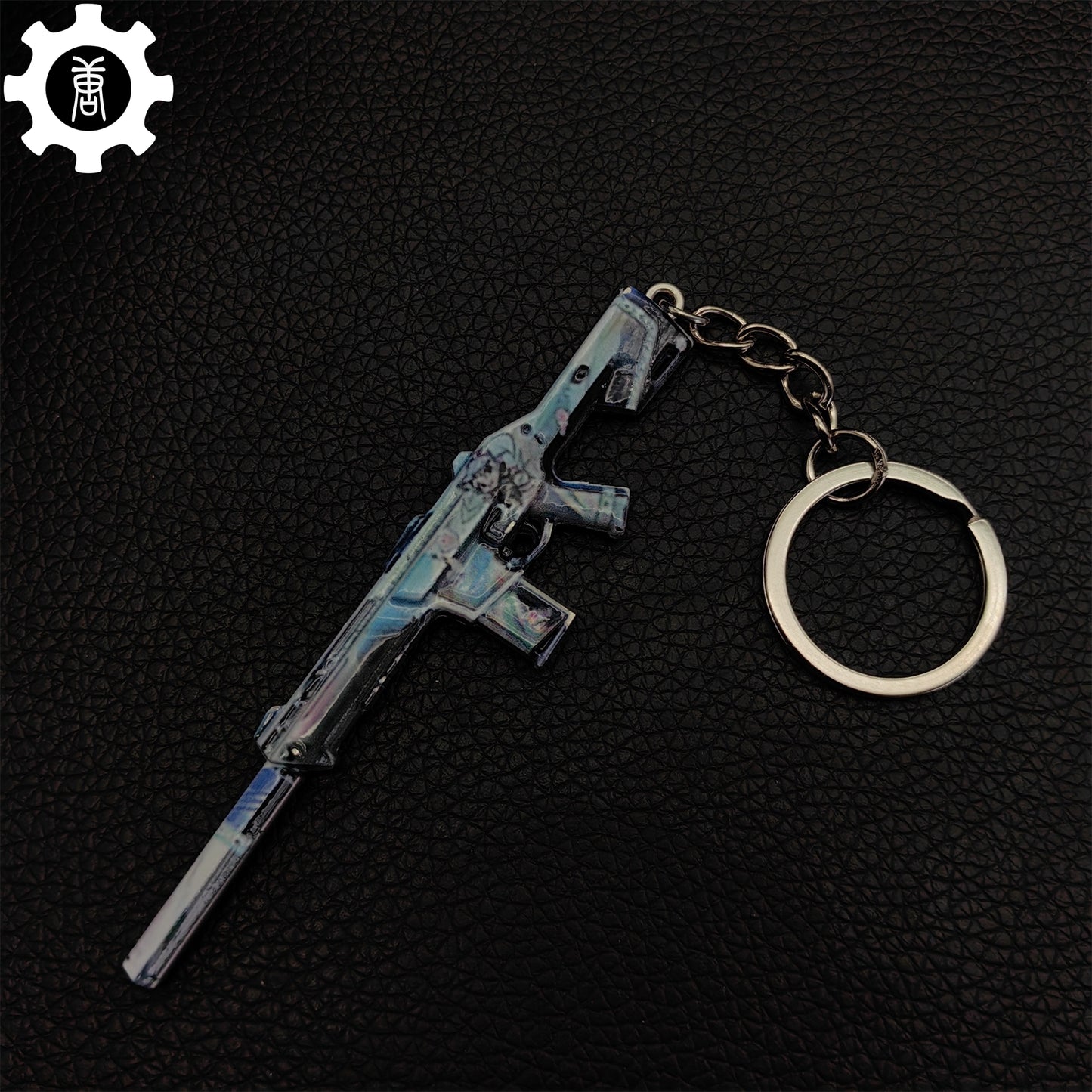 Val Mini 9 Lives Phantom Gun Metal Keychain