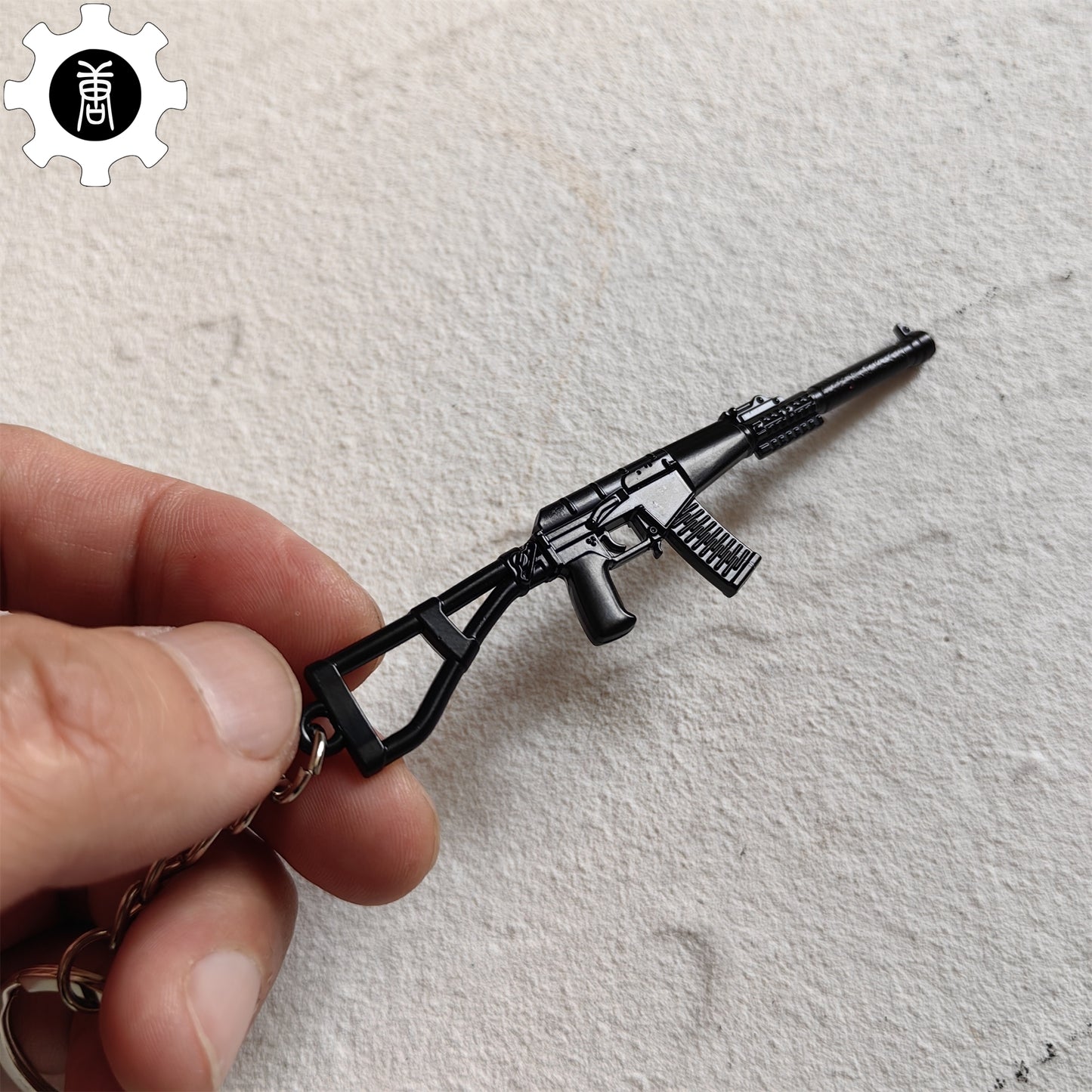 Mini AC-VAL Assault Rifle Model Metal Keychain