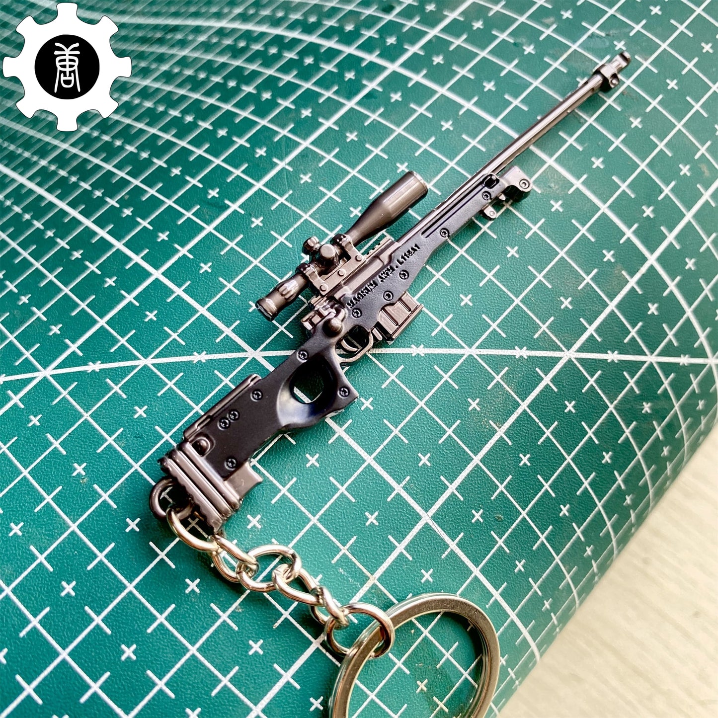 Tiny AWM Sniper Rifle Keychain Metal Pendant