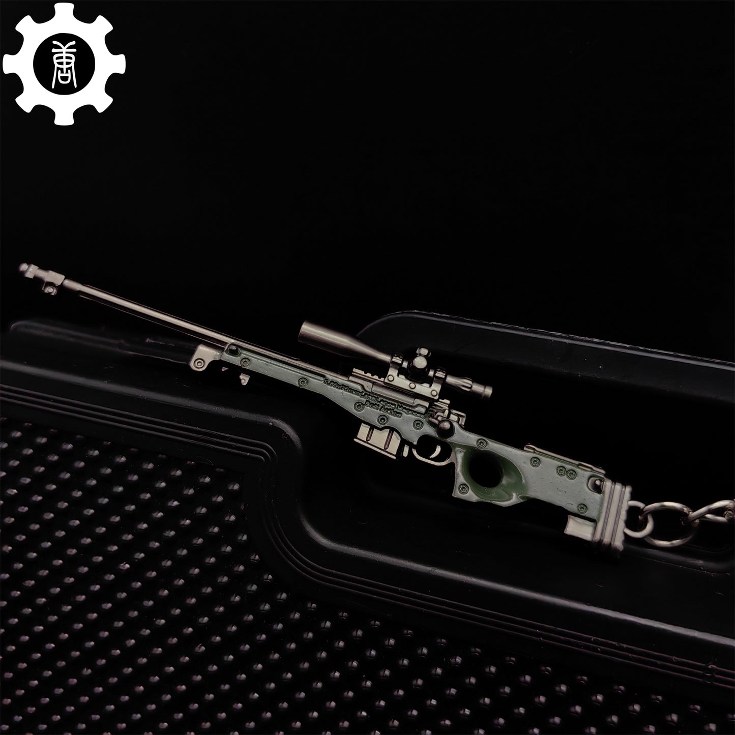 Mini AWM Sniper Rifle Metal Keychain