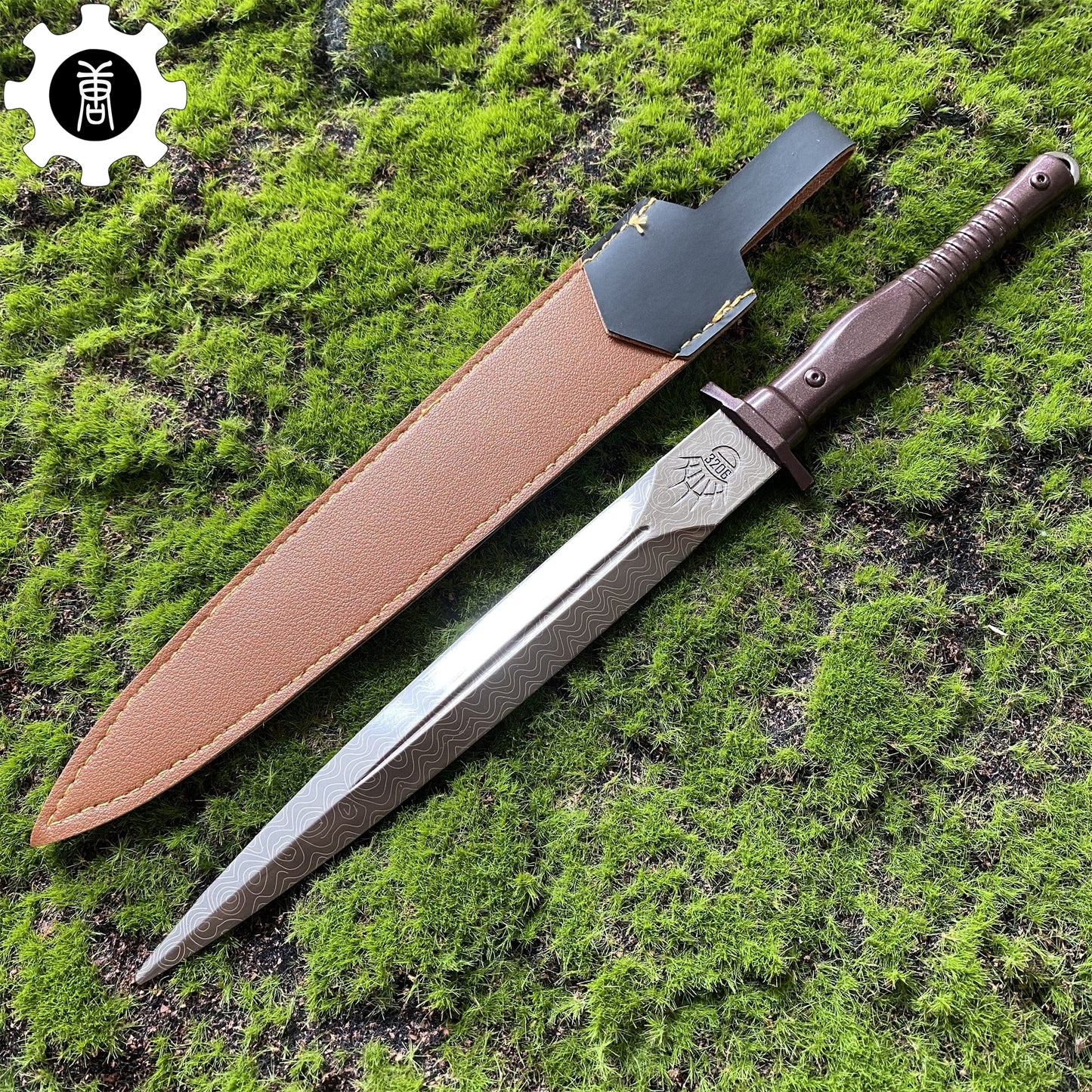 Damascus Assault Dagger 29CM/11.5" Metal Prop