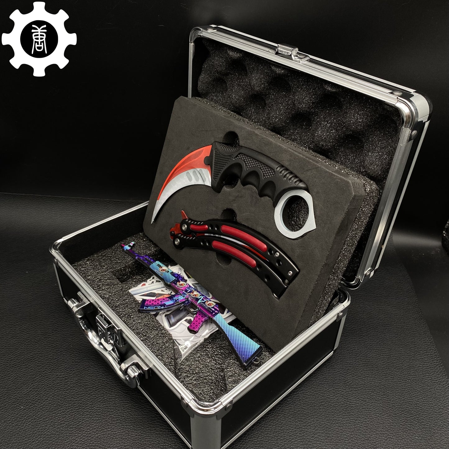 Autotronic Skin Balisong & Karambit & Stickers & Keychains & AK With Case