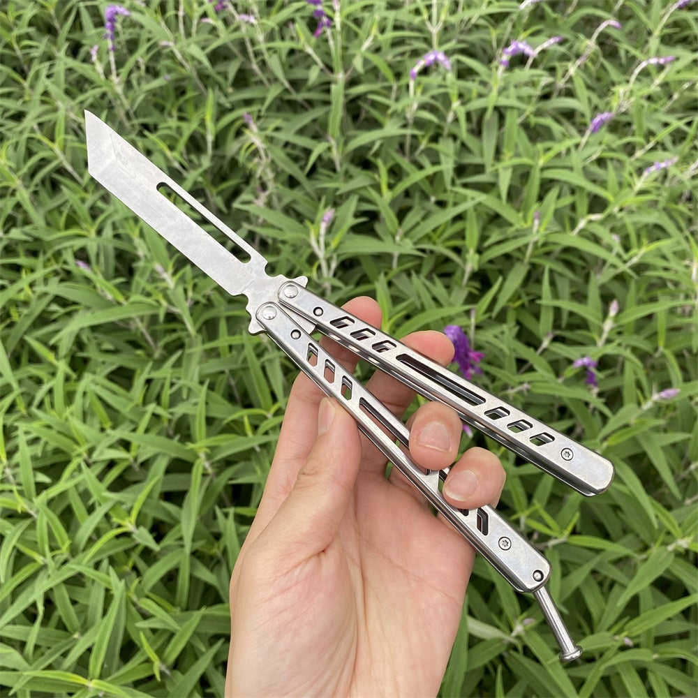 Blunt Blade Stainless Steel Balisong Butterfly Knife Trainer