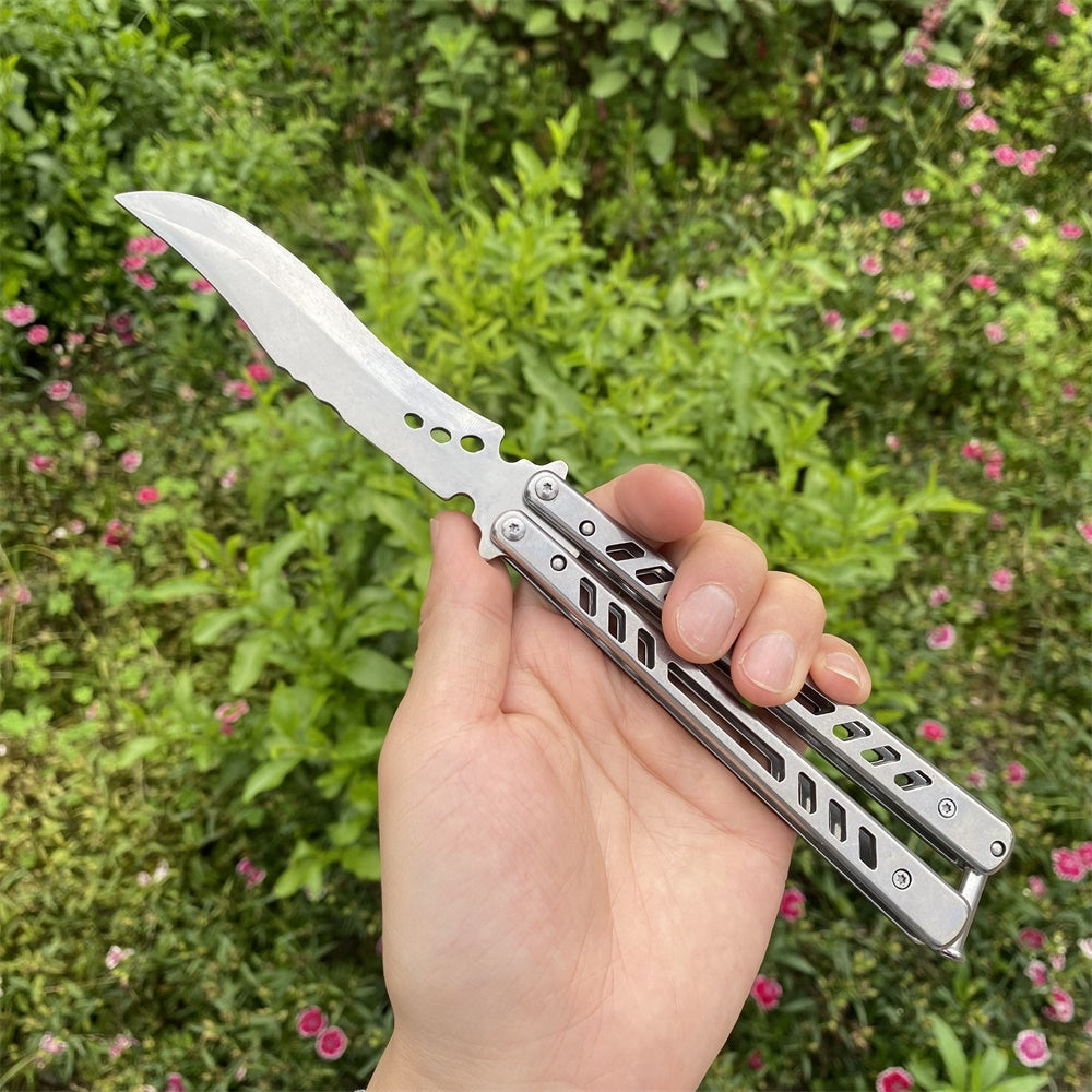 Blunt Blade Stainless Steel Balisong Butterfly Knife Trainer