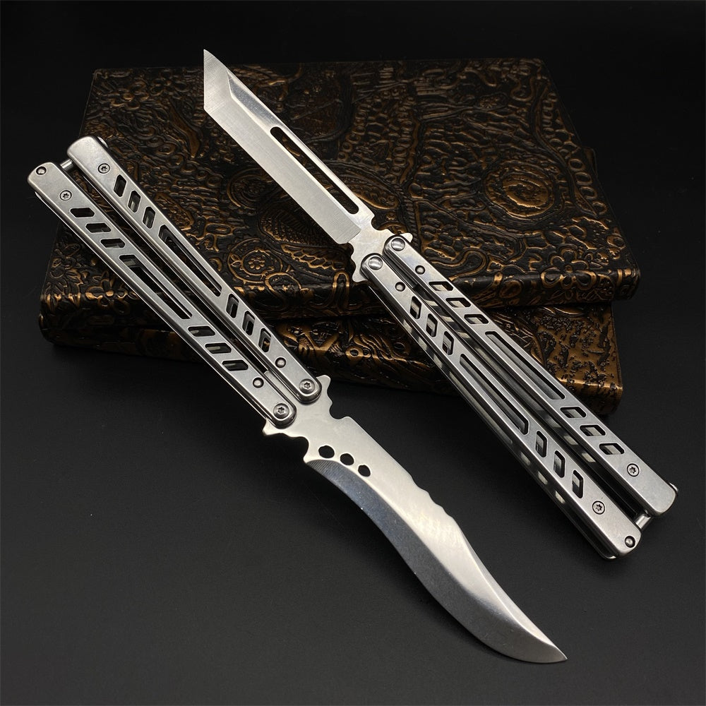 Blunt Blade Stainless Steel Balisong Butterfly Knife Trainer – Leones  Marvelous Items