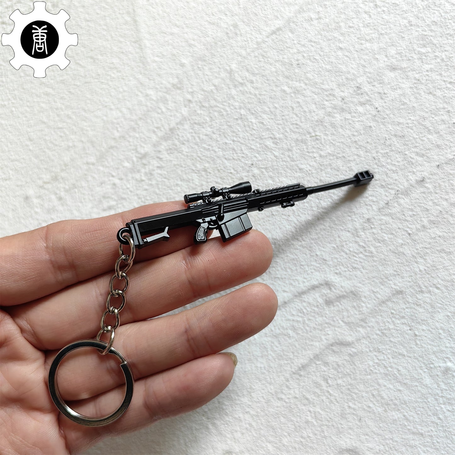 Mini Barrett 82A1 Sniper Rifle Metal Keychain