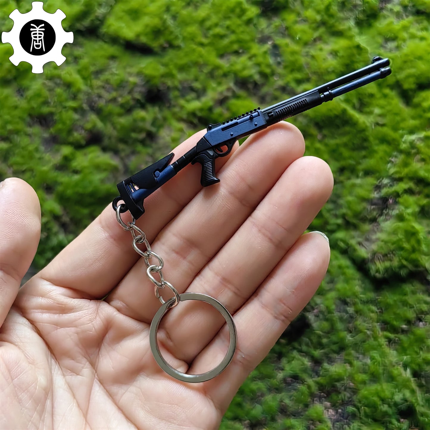 Mini Benelli M1014 Shotgun Metal Keychain