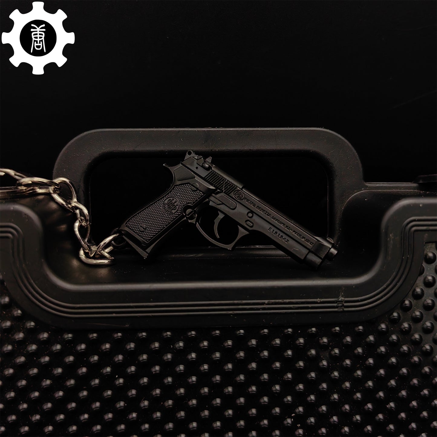 Metal Beretta M92A1 Mini Game Gun Model Keychain