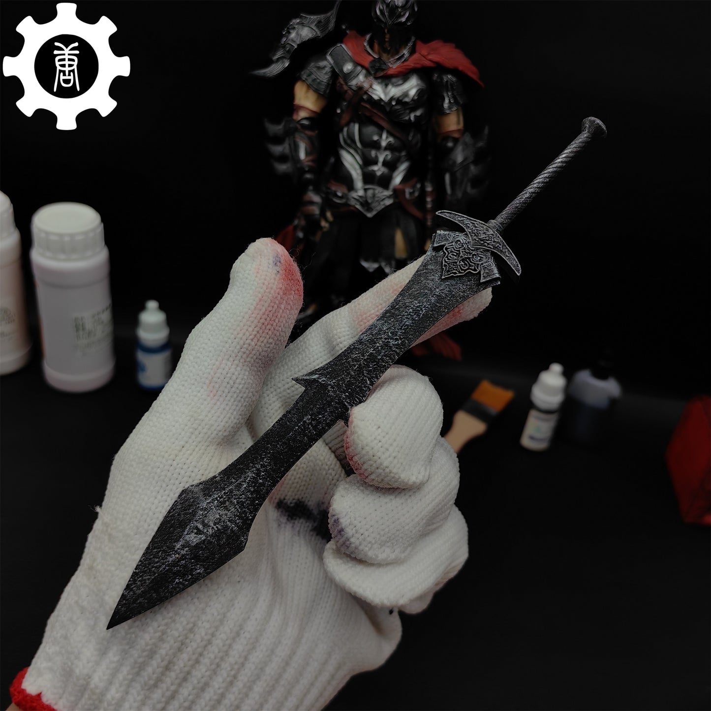 3D Printed 1: 12 Scale Black Knight Greatsword Replica