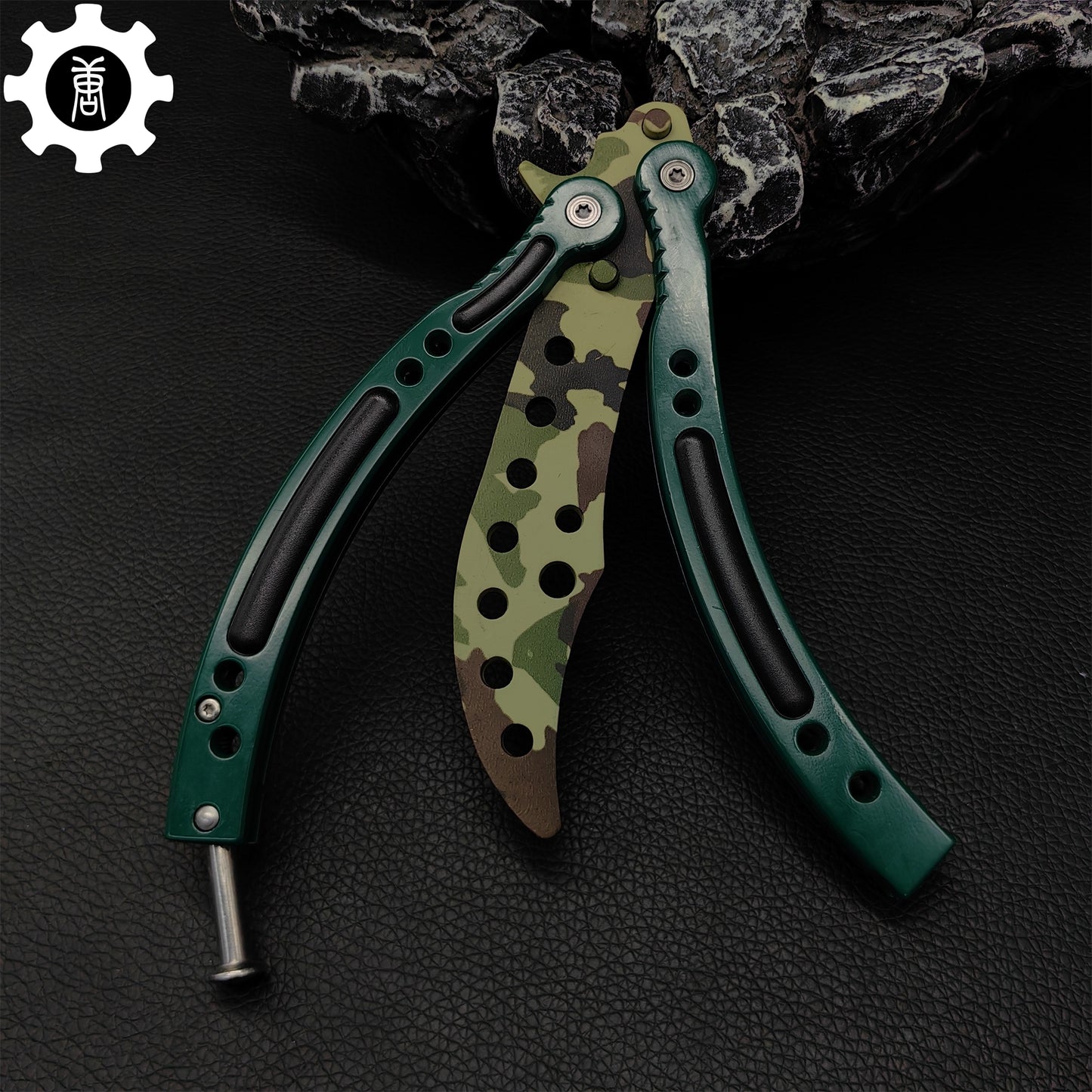 Boreal Forest Butterfly Knife Metal Balisong Trainer