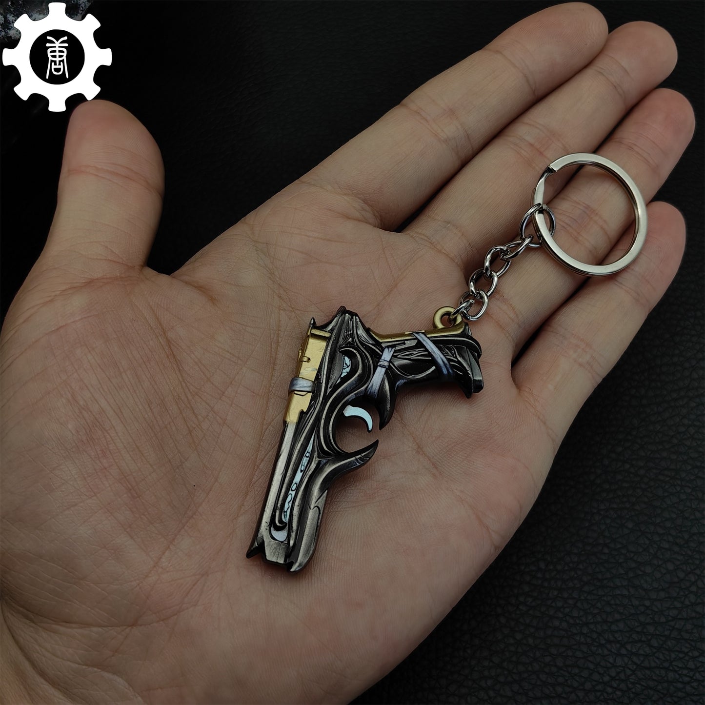 Mini Bound Classic Pistol Gun Metal Keychain