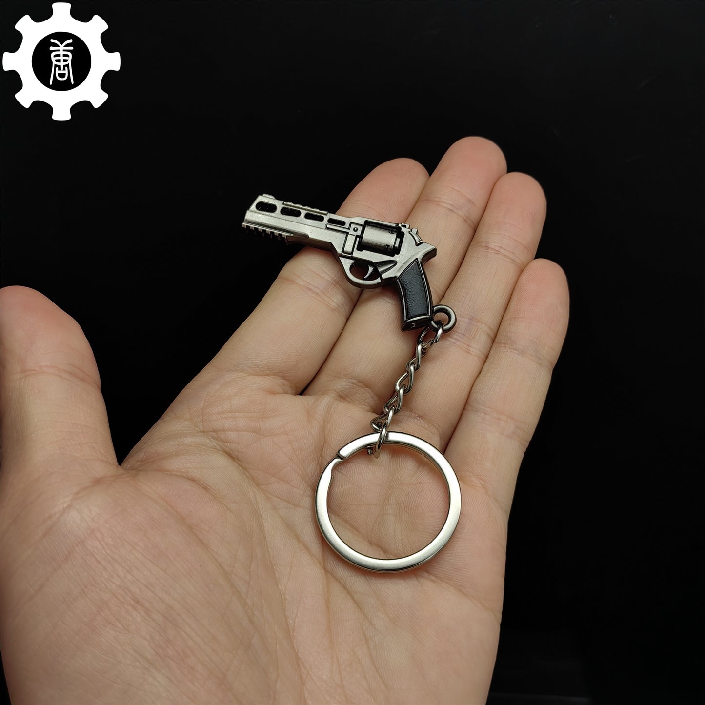 Mini Bull R45 Revolver Pistol Metal Keychain