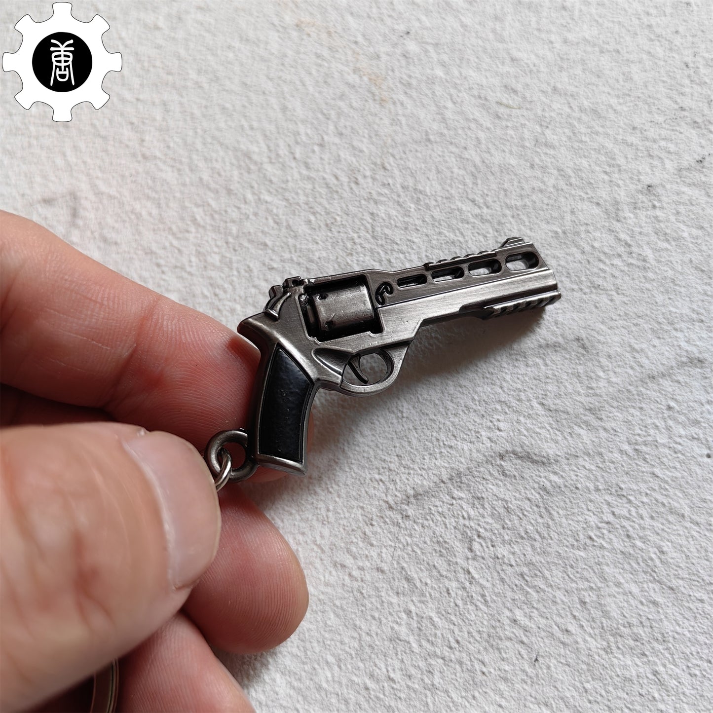 Mini Bull R45 Revolver Pistol Metal Keychain