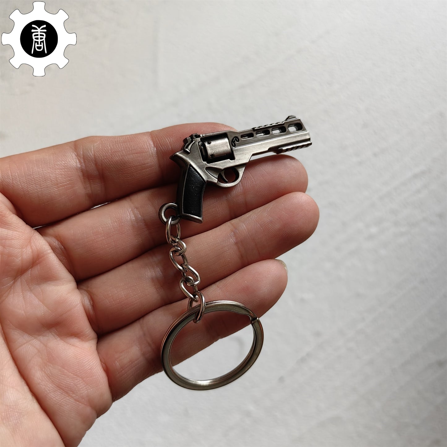 Mini Bull R45 Revolver Pistol Metal Keychain