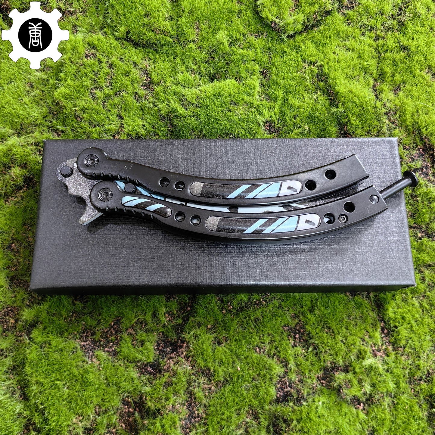 Metal Butterfly Knife Vulcan Pattern Balisong Game Prop