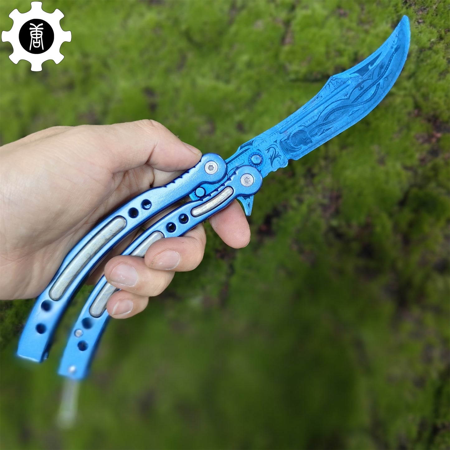 Cartel Blue Metal Balisong Game Butterfly Knife 