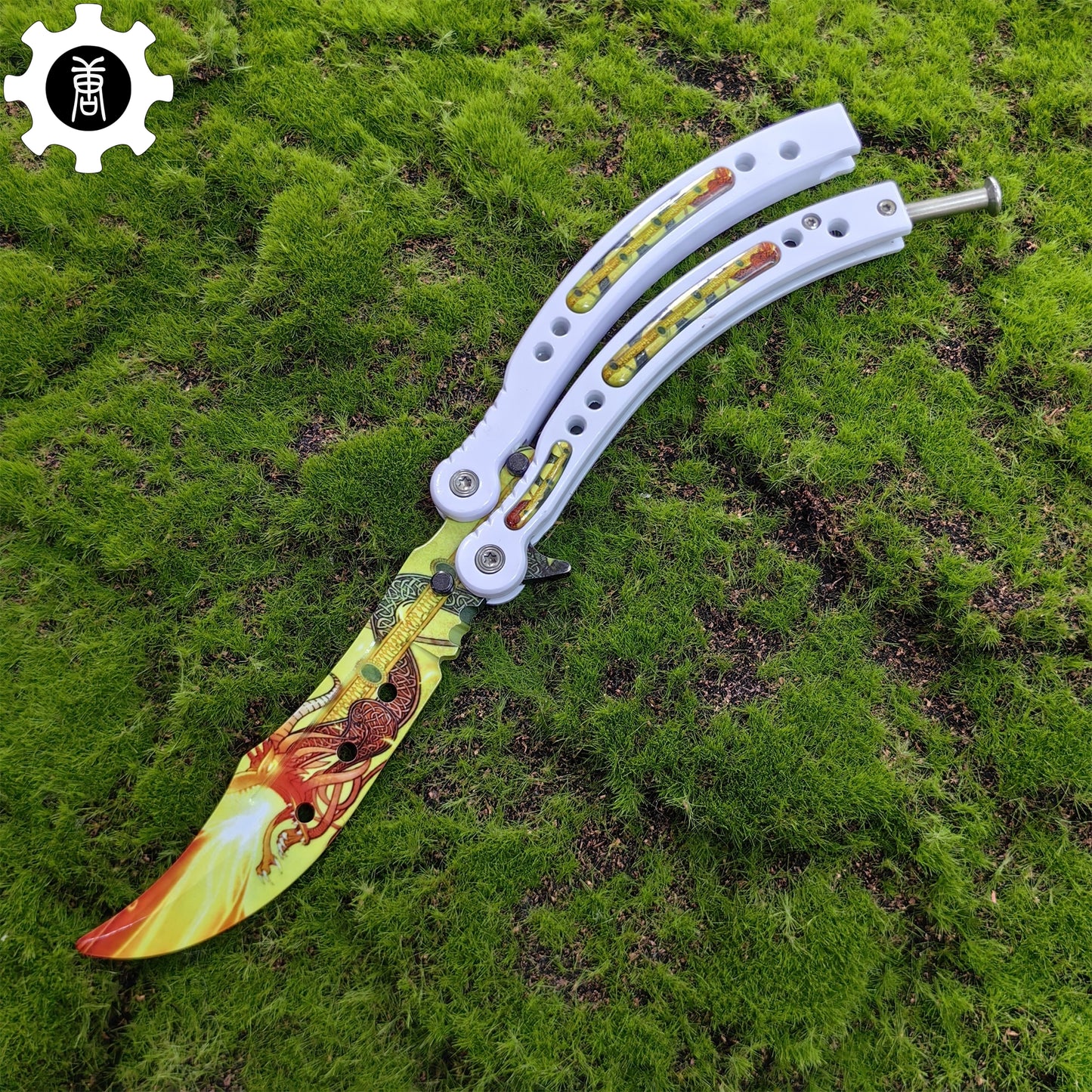 Dragon Lore Butterfly Knife Metal Balisong Game Prop