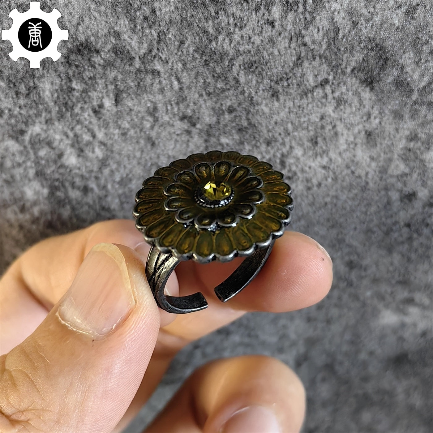 Alloy Cloranthy Ring Metal Punk Open Ring