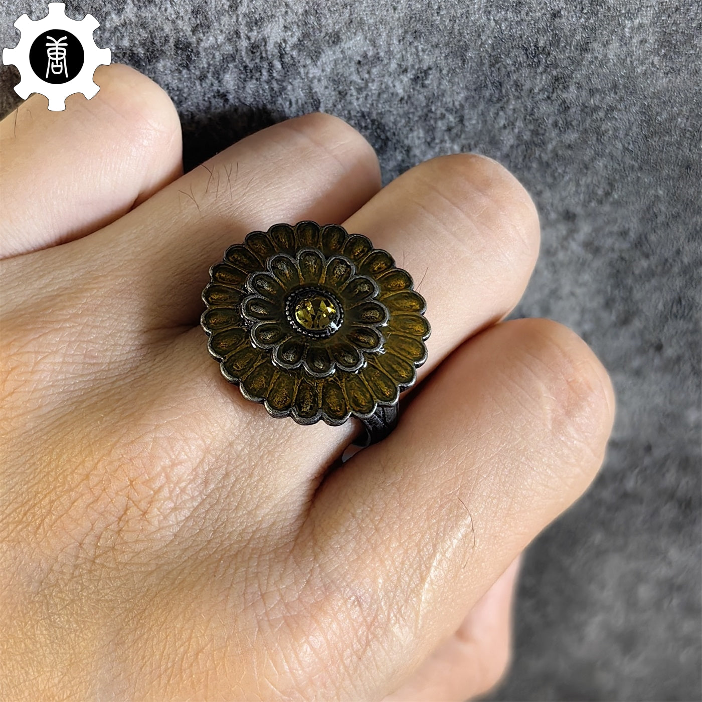 Alloy Cloranthy Ring Metal Punk Open Ring