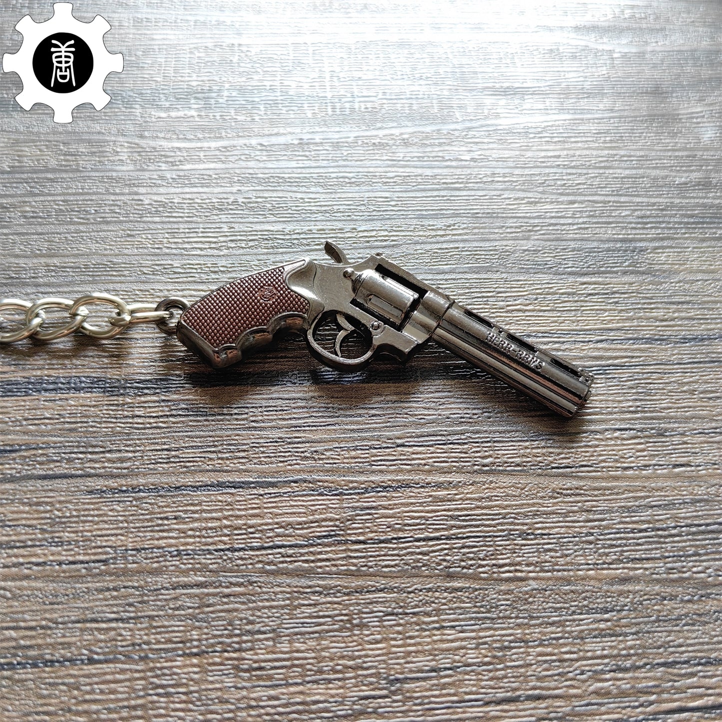 Mini Colt 357 Revolver Metal Keychain