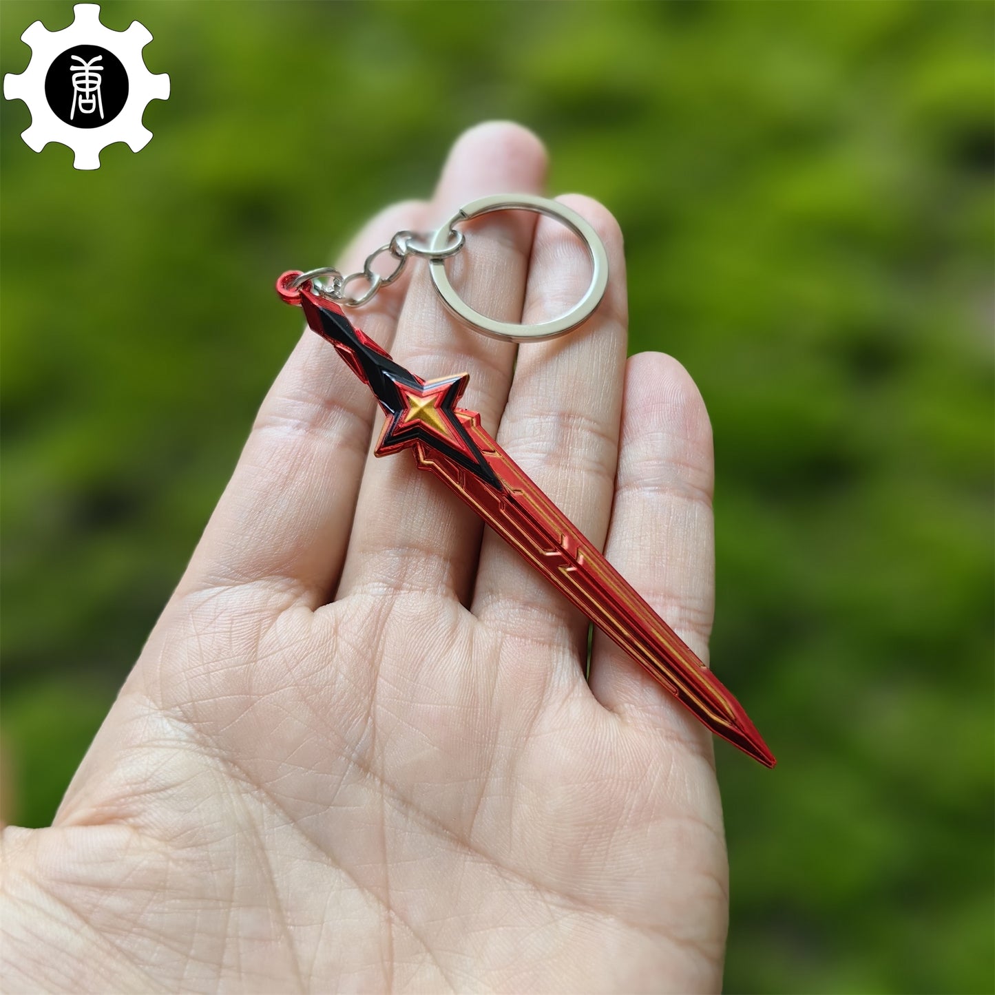 Tiny Comet Sword Metal Keychain 2 Colors