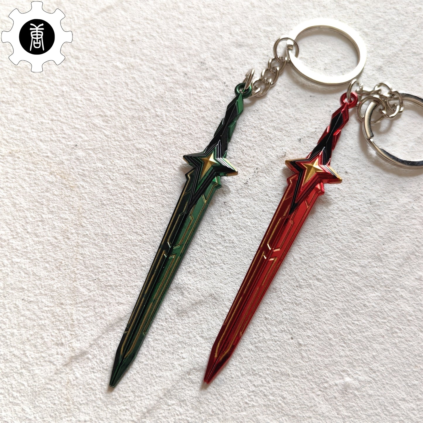 Tiny Comet Sword Metal Keychain 2 Colors