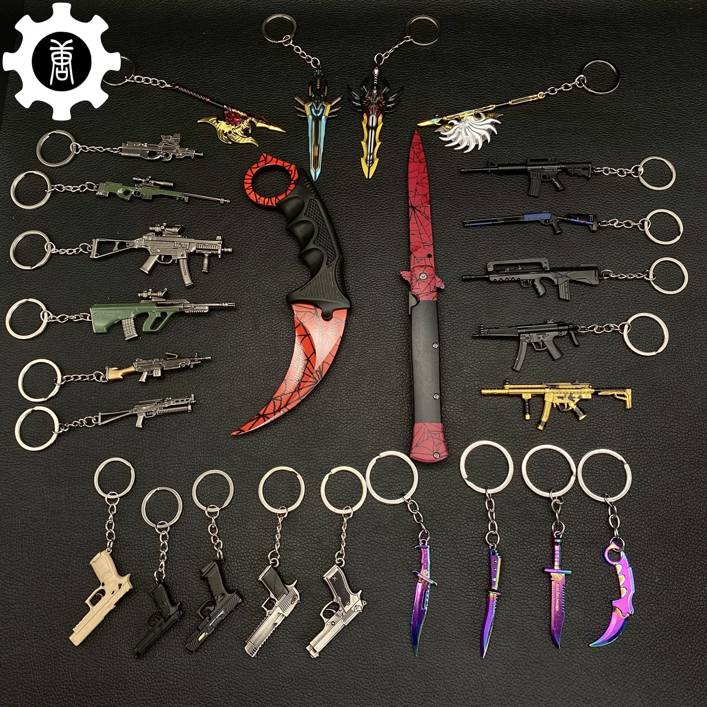 Crimson Web Skin Stiletto Knife & Karambit & Stickers & Keychains & Random 1 AK With Gift Box