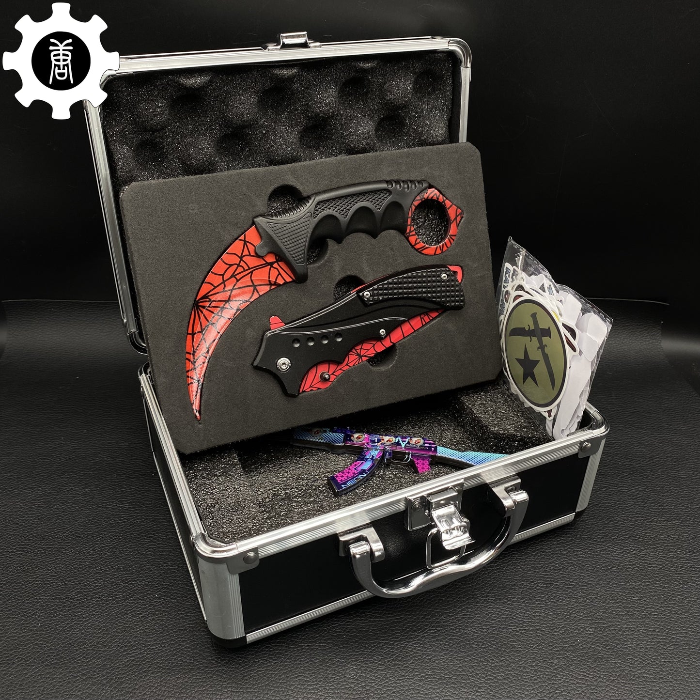 Crimson Web Nomad Knife & Karambit & Stickers & Keychains & AK With Case