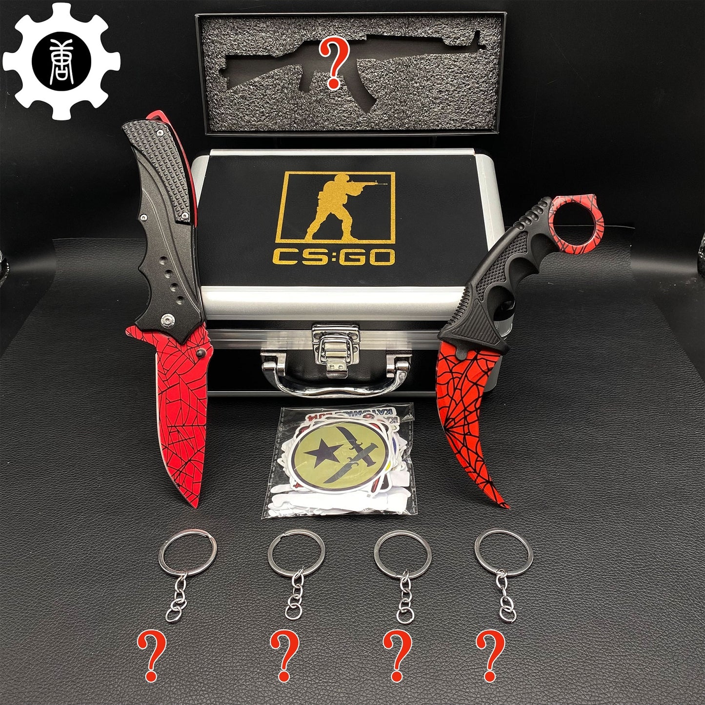 Crimson Web Nomad Knife & Karambit & Stickers & Keychains & AK With Case