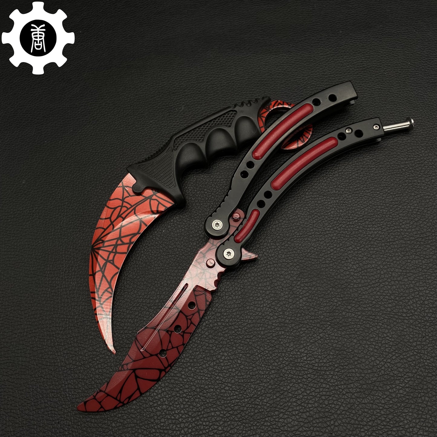 Crimson Web Skin Balisong & Karambit & Stickers & Keychains & AK With Case