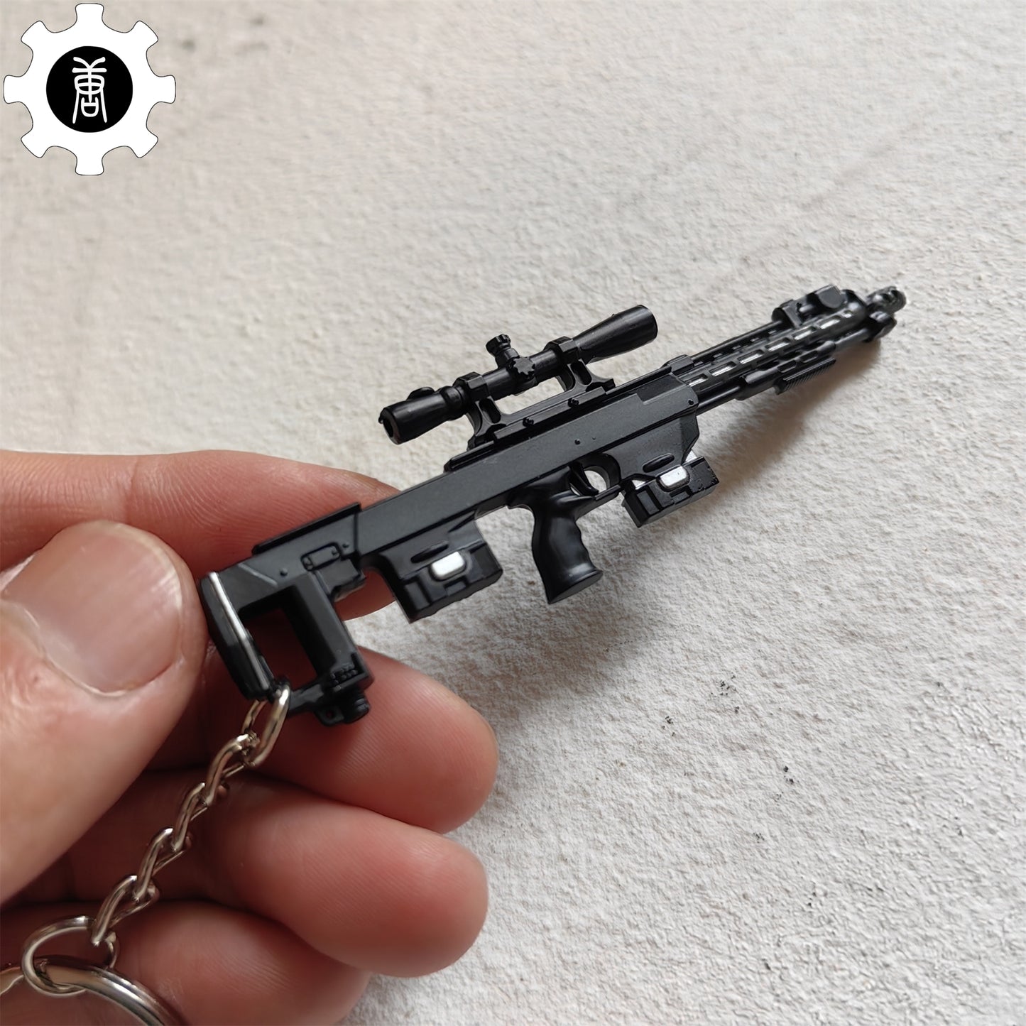 Tiny DRS-1 Sniper Rifle Model Metal Keychain