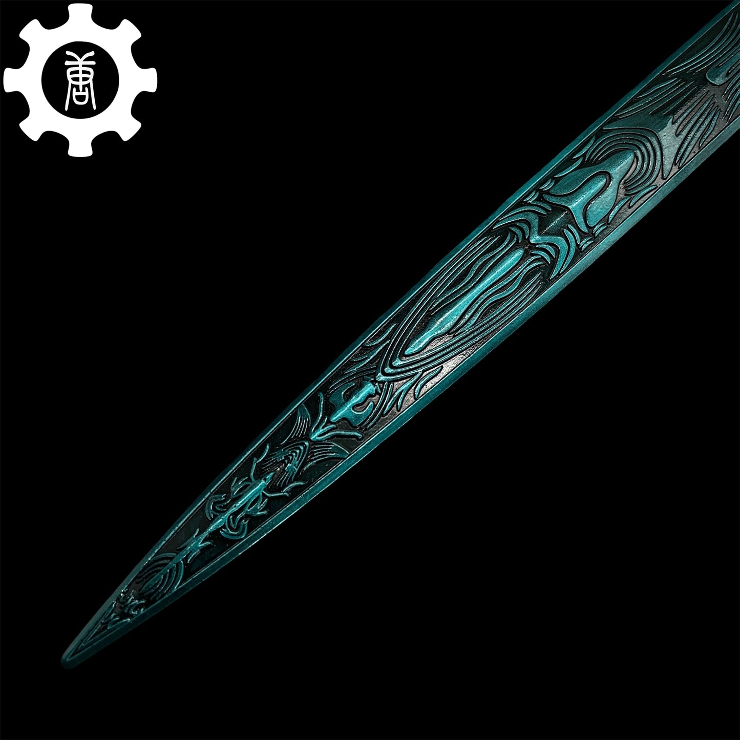 Metal Dark Moon Sword Display Art