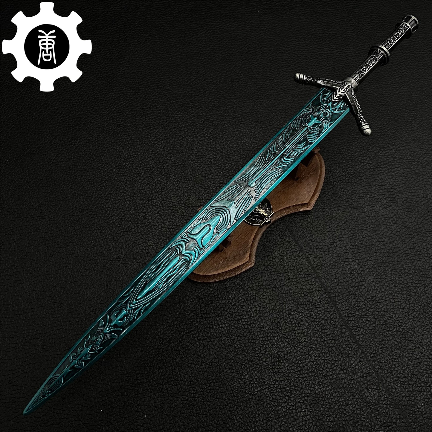 Metal Dark Moon Sword Display Art