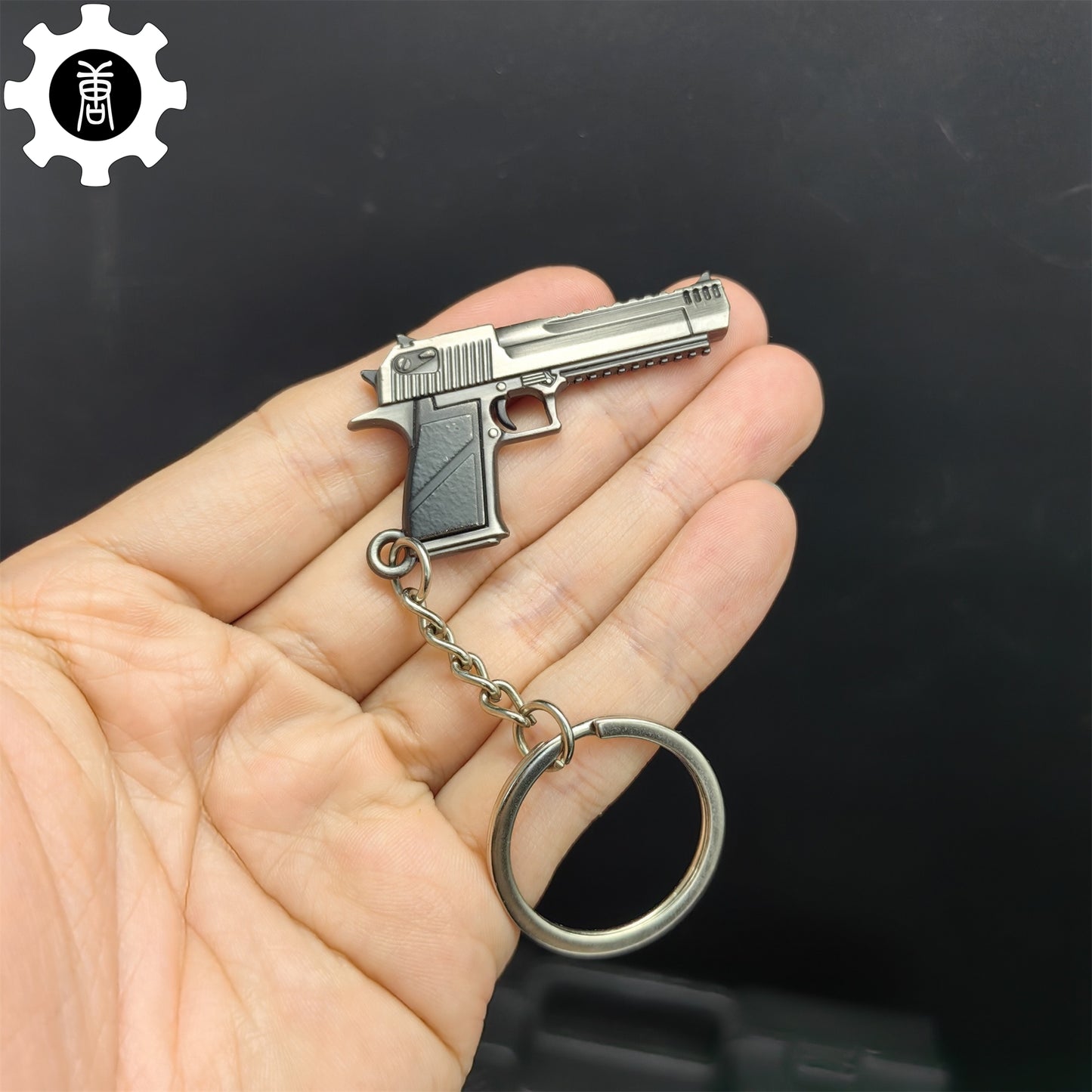 Mini Desert Eagle Pistol Metal Keychain