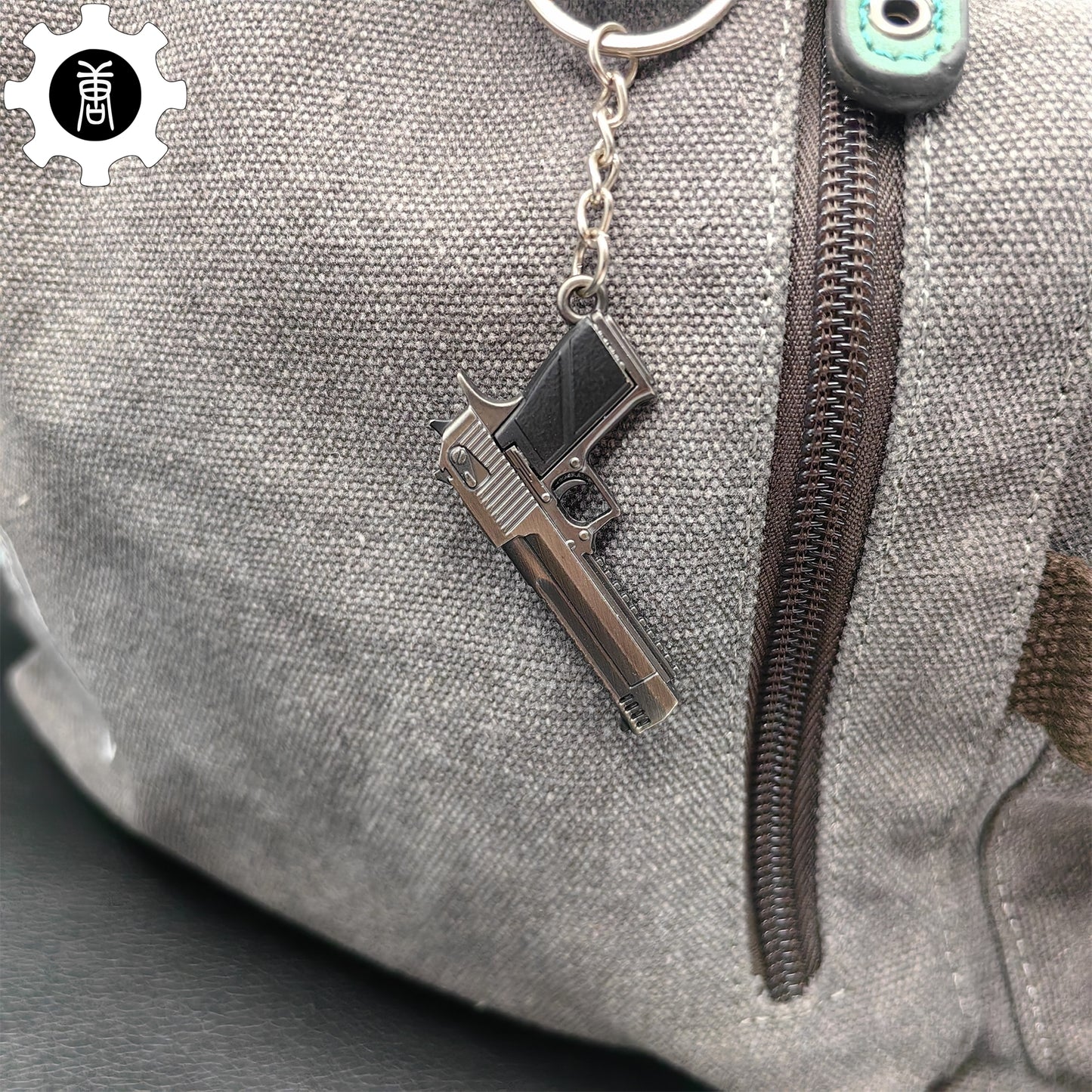 Mini Desert Eagle Pistol Metal Keychain