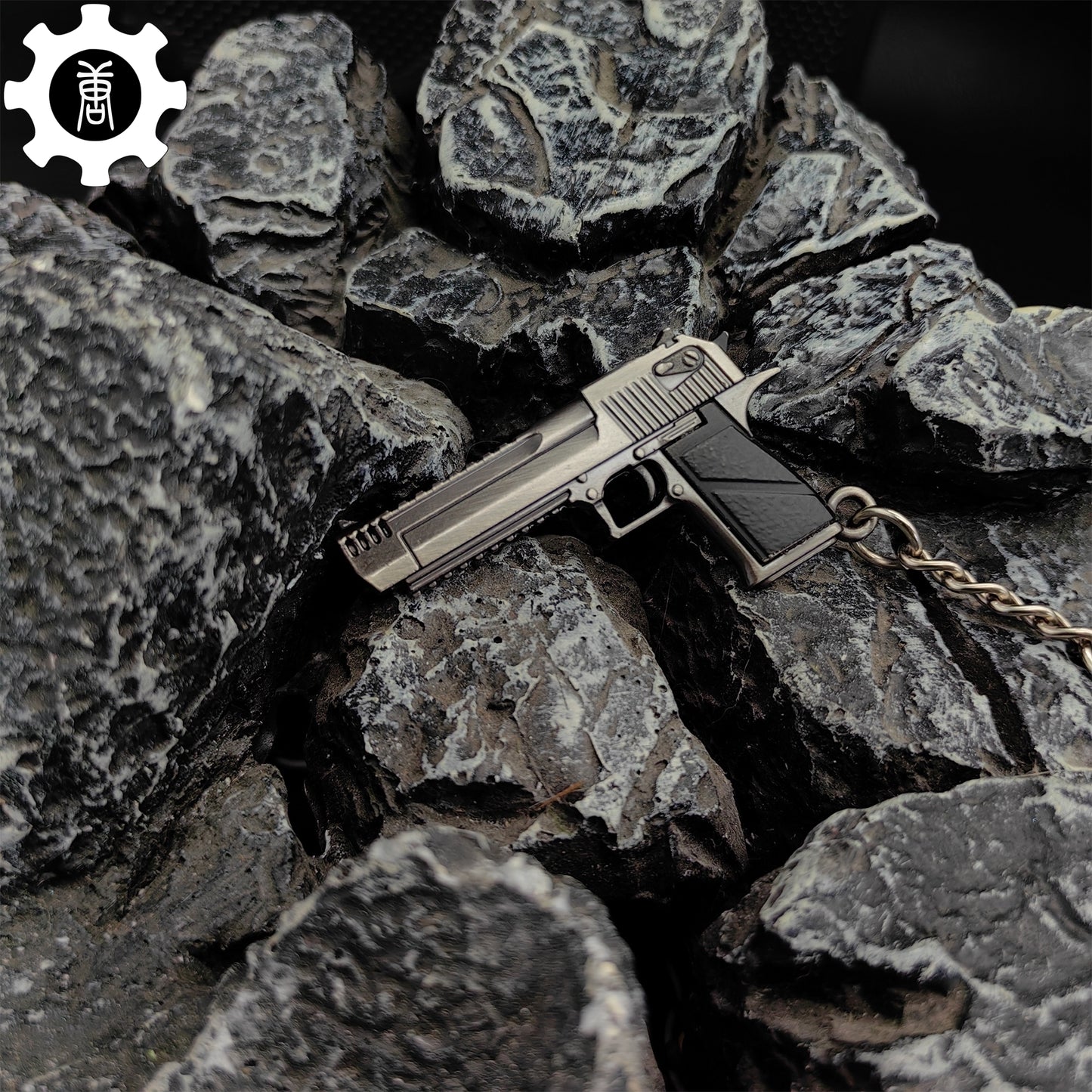 Mini Desert Eagle Pistol Metal Keychain