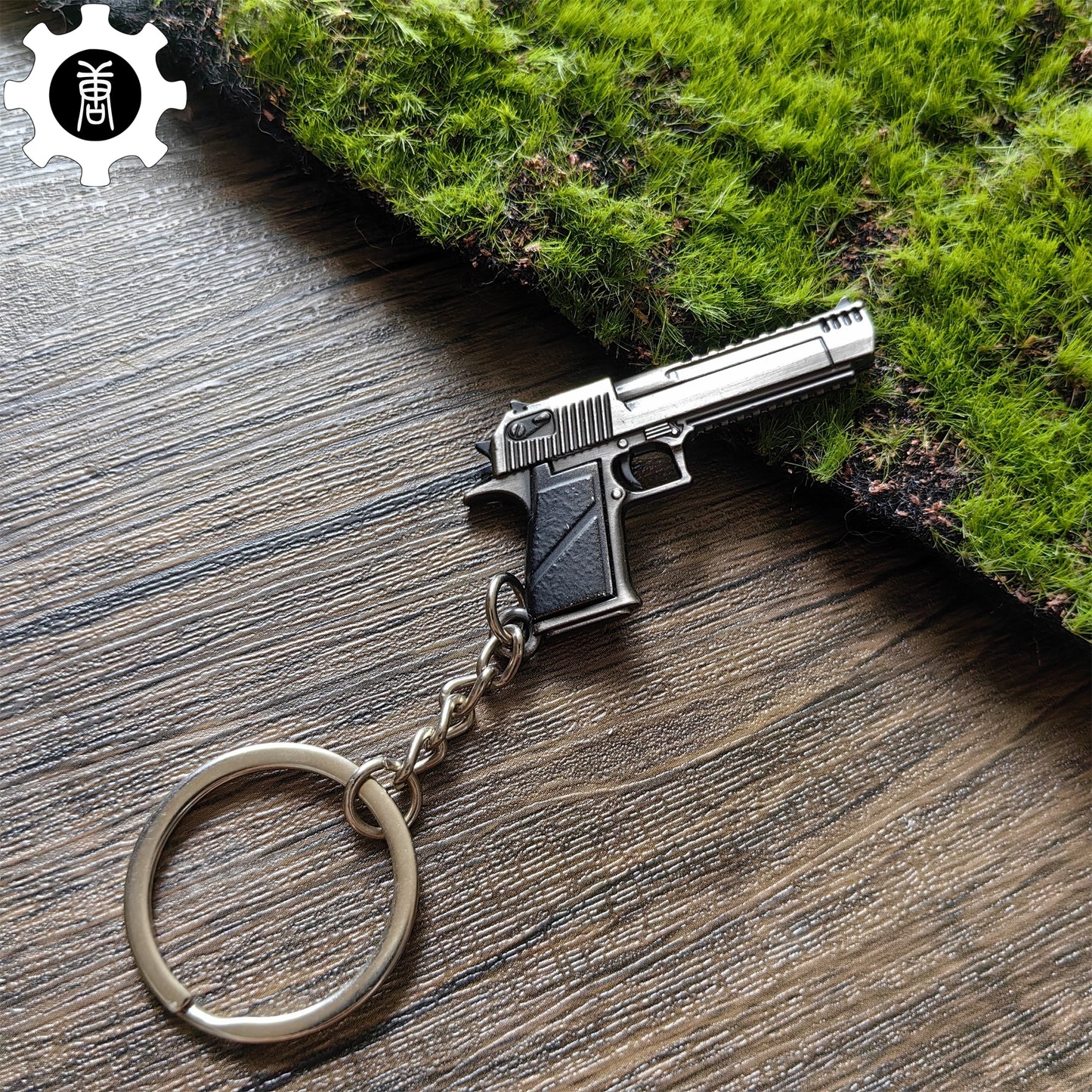 Mini Desert Eagle Pistol Metal Keychain