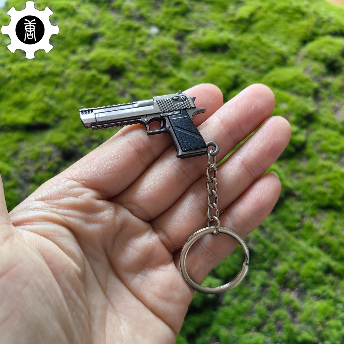 Mini Desert Eagle Pistol Metal Keychain