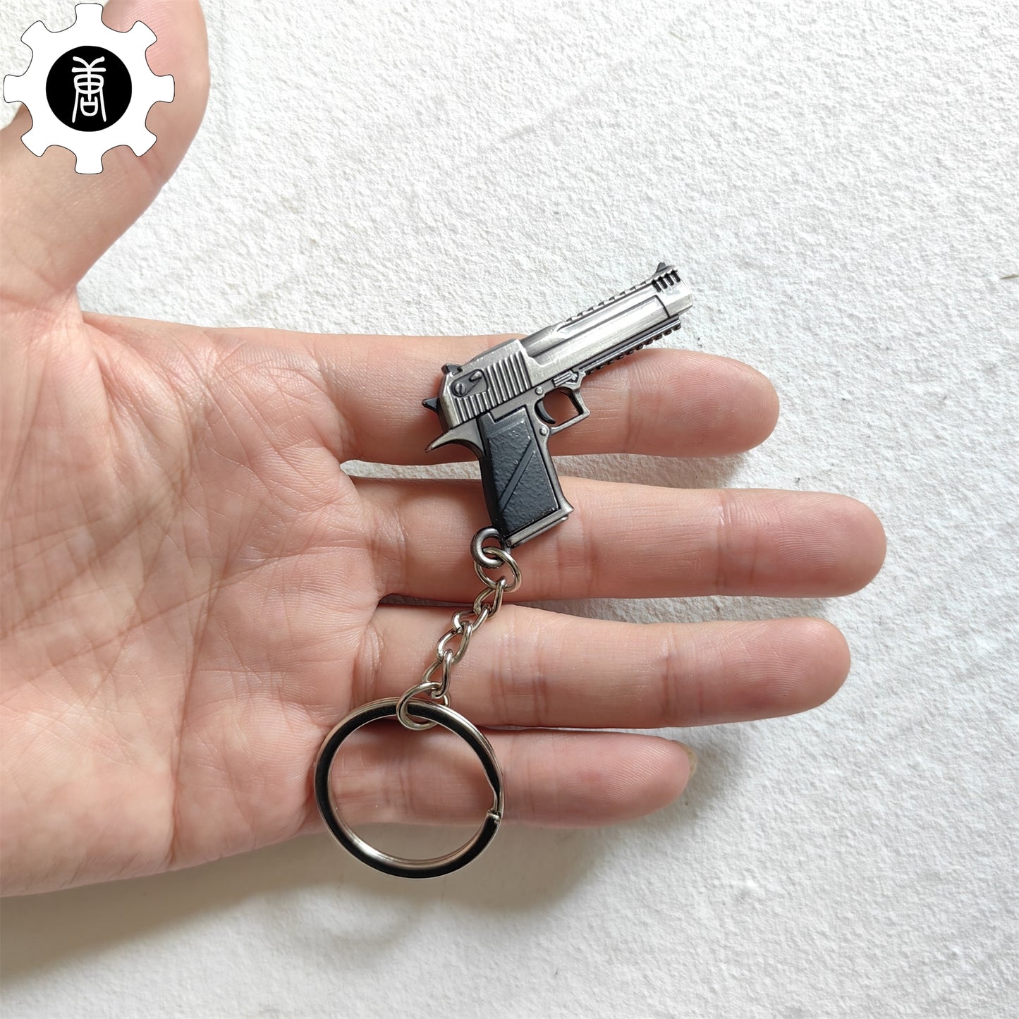 Mini Desert Eagle Pistol Metal Keychain