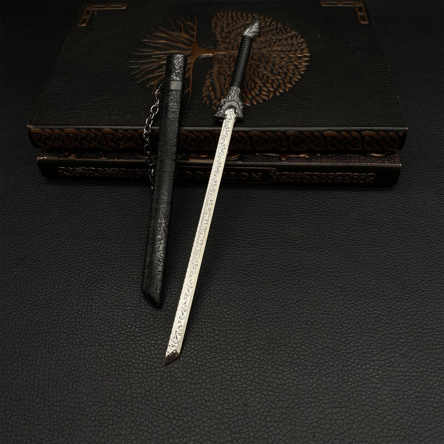 Dragon Spirit Black Sword Metal Replica