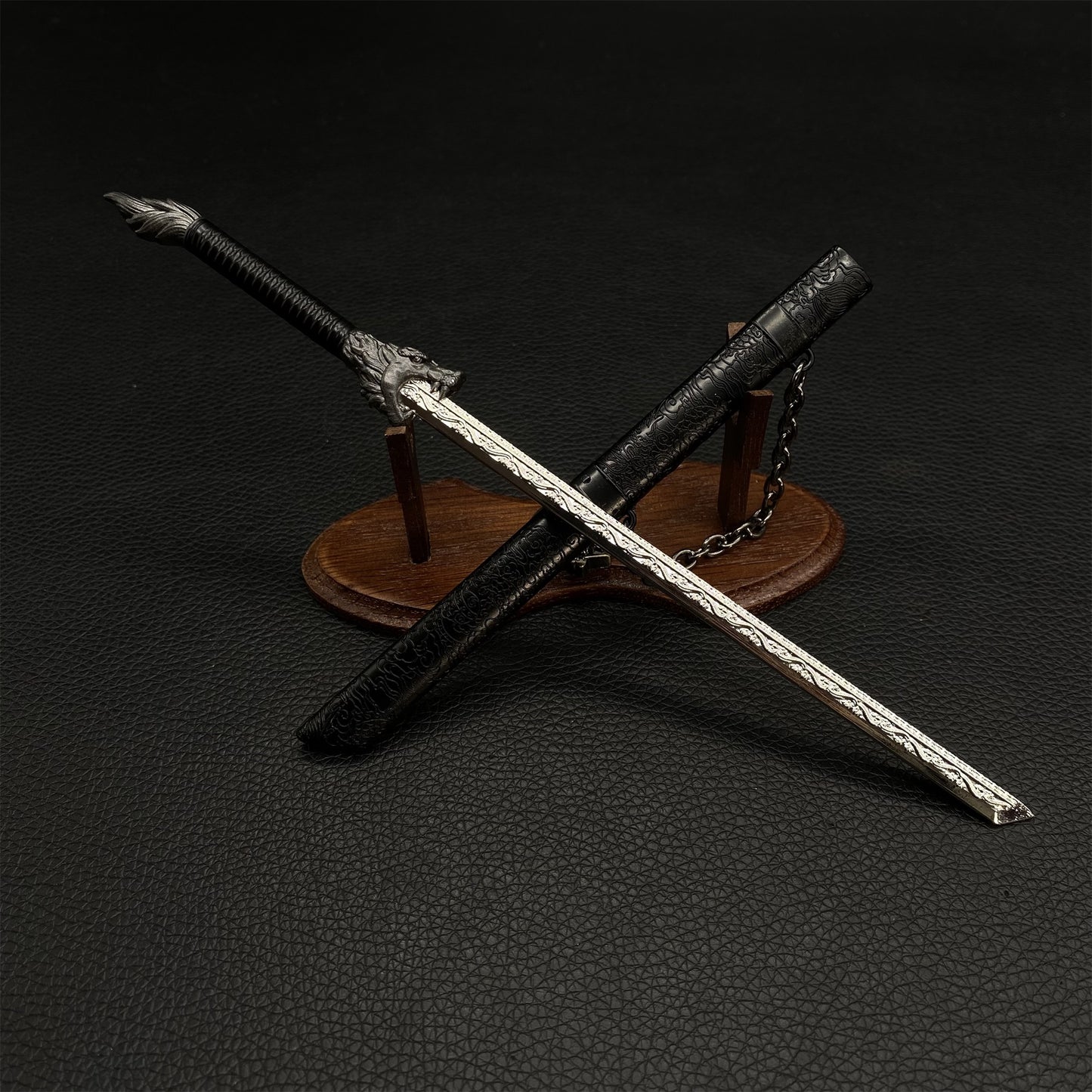 Dragon Spirit Black Sword Metal Replica